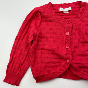 Girls Pumpkin Patch, lightweight knitted cotton cardigan, EUC, size 1,  