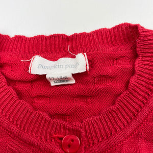 Girls Pumpkin Patch, lightweight knitted cotton cardigan, EUC, size 1,  