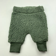 Load image into Gallery viewer, unisex Baby Berry, khaki thick fleece pants / bottoms, elasticated, GUC, size 000,  