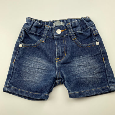 Boys Pumpkin Patch, blue denim shorts, adjustable, FUC, size 0,  