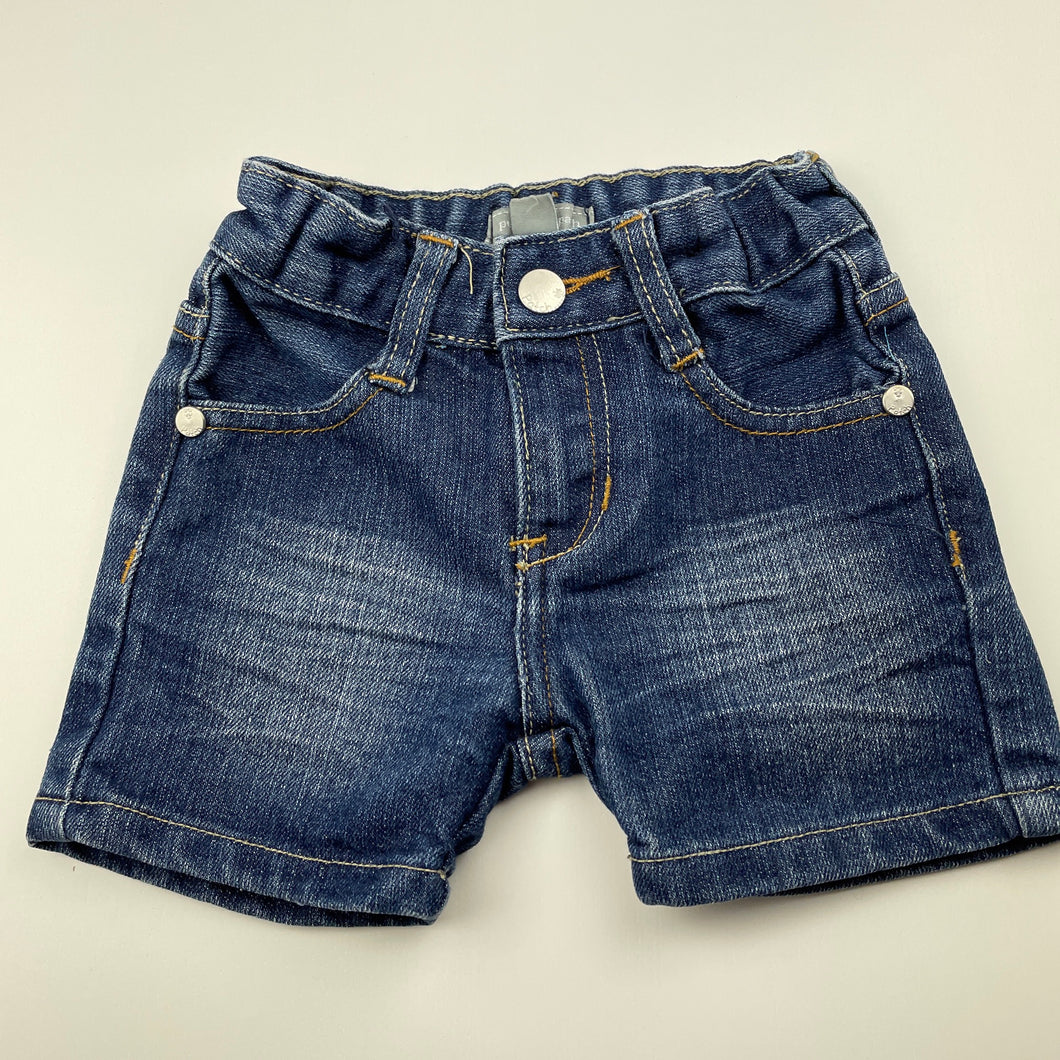 Boys Pumpkin Patch, blue denim shorts, adjustable, FUC, size 0,  