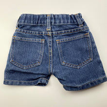 Load image into Gallery viewer, Boys Pumpkin Patch, blue denim shorts, adjustable, FUC, size 0,  