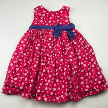 Load image into Gallery viewer, Girls Pumpkin Patch, lined floral cotton party dress, GUC, size 1, L: 45cm