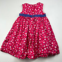 Load image into Gallery viewer, Girls Pumpkin Patch, lined floral cotton party dress, GUC, size 1, L: 45cm