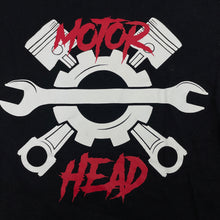 Load image into Gallery viewer, Boys CB, black cotton t-shirt / top, motor head, EUC, size 6,  