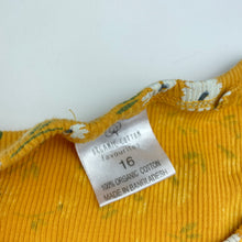 Load image into Gallery viewer, Girls Favourites, ribbed organic cotton floral top, GUC, size 16,  