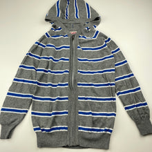 Load image into Gallery viewer, Boys Cotton On, lightweight knitted cotton zip hoodie sweater, light marks back of sleeves, FUC, size 7,  