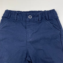 Load image into Gallery viewer, Boys Original Marines, navy stretch cotton pants, elasticated, Inside leg: 24cm, GUC, size 12 months,  