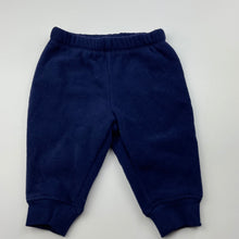 Load image into Gallery viewer, unisex Tiny Little Wonders, navy fleece pants / bottoms, elasticated, EUC, size 00,  