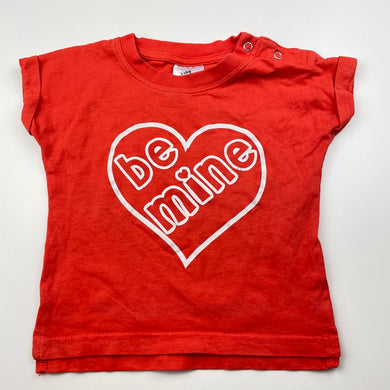 Girls Baby Berry, orange cotton t-shirt / top, GUC, size 0,  