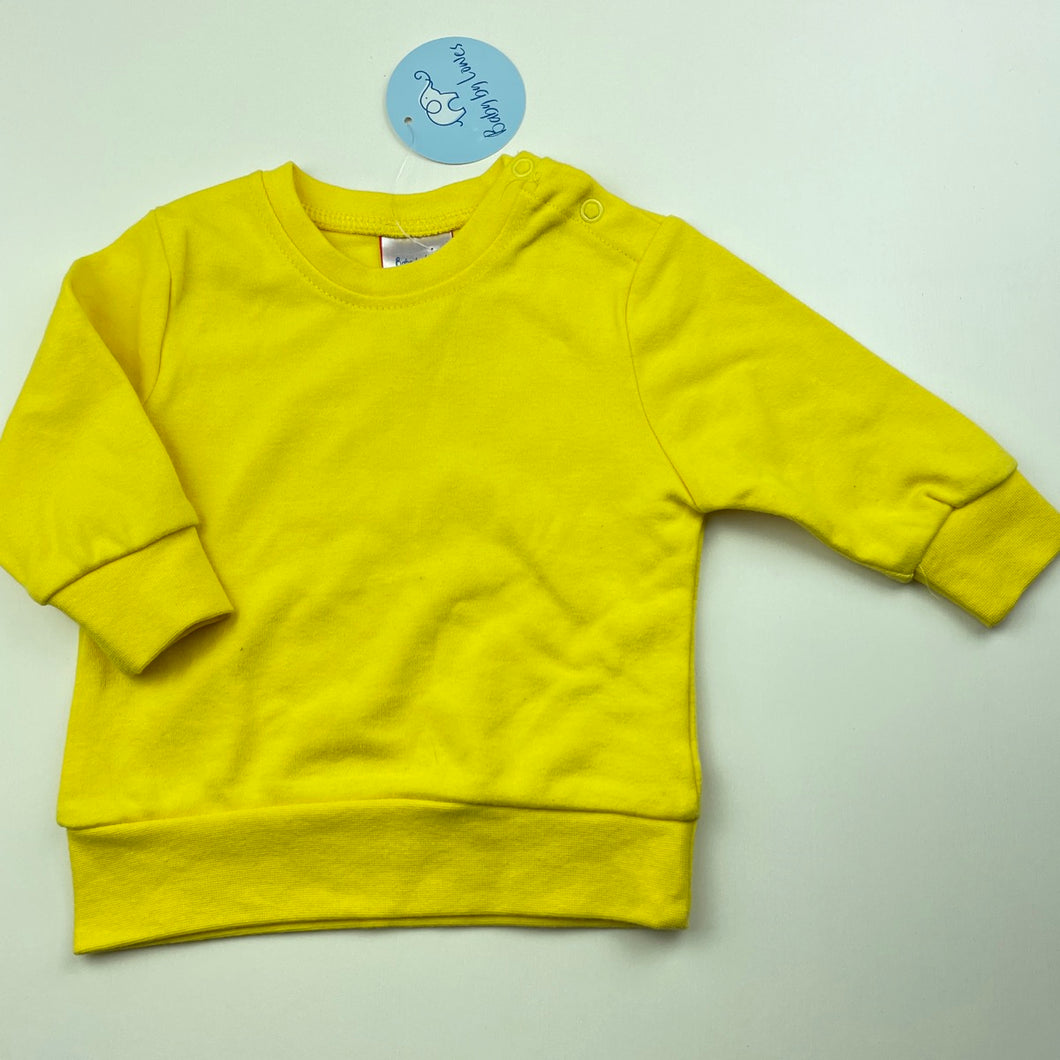 unisex Baby By Lowes, yellow lightweight sweater / top, NEW, size 000,  
