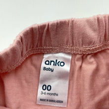 Load image into Gallery viewer, Girls Anko, pink lightweight cotton shorts, elasticated, EUC, size 00,  