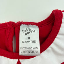 Load image into Gallery viewer, Girls Baby Berry, stretchy Christmas romper dress, EUC, size 0,  