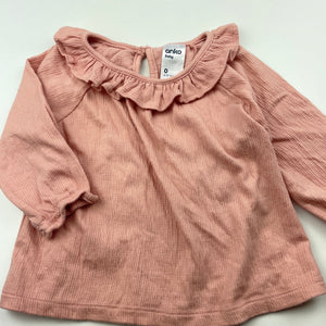 Girls Anko, stretchy lightweight long sleeve top, GUC, size 0,  