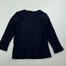 Load image into Gallery viewer, Boys Target, navy ribbed long sleeve henley top, EUC, size 1,  