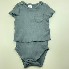 Load image into Gallery viewer, Boys Anko, ribbed stretchy romper, GUC, size 0,  