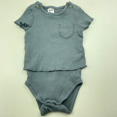 Boys Anko, ribbed stretchy romper, GUC, size 0,  