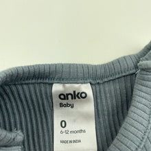 Load image into Gallery viewer, Boys Anko, ribbed stretchy romper, GUC, size 0,  