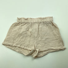 Load image into Gallery viewer, Girls Dymples, lightweight crinkle cotton shorts, elasticated, GUC, size 0,  