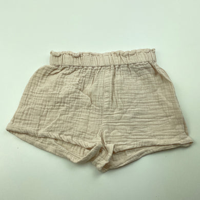 Girls Dymples, lightweight crinkle cotton shorts, elasticated, GUC, size 0,  