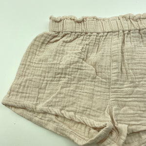 Girls Dymples, lightweight crinkle cotton shorts, elasticated, GUC, size 0,  