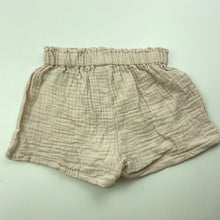 Load image into Gallery viewer, Girls Dymples, lightweight crinkle cotton shorts, elasticated, GUC, size 0,  