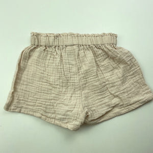 Girls Dymples, lightweight crinkle cotton shorts, elasticated, GUC, size 0,  