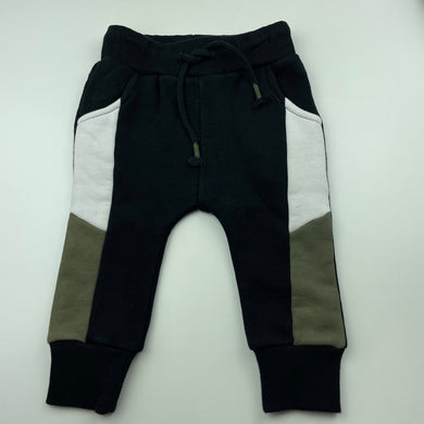 Boys Animal Crackers, fleece lined casual pants, elasticated, EUC, size 0,  