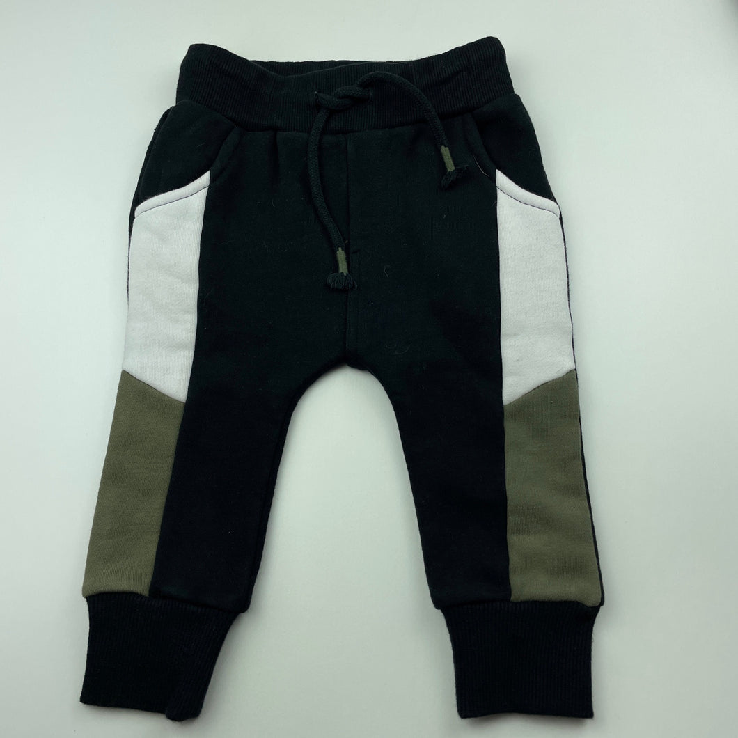 Boys Animal Crackers, fleece lined casual pants, elasticated, EUC, size 0,  