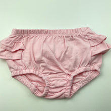 Load image into Gallery viewer, Girls Target, pink ruffle bloomers / nappy cover, EUC, size 00,  