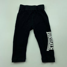 Load image into Gallery viewer, Girls Lonsdale, black stretchy leggings, elasticated, FUC, size 0,  