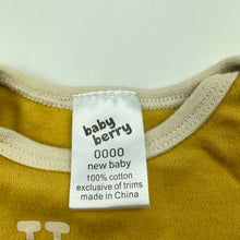 Load image into Gallery viewer, unisex Baby Berry, yellow cotton bodysuit / romper, GUC, size 0000,  