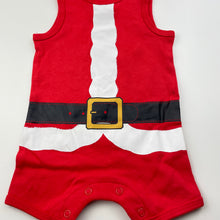 Load image into Gallery viewer, unisex Dymples, cotton Christmas Santa romper, NEW, size 000,  