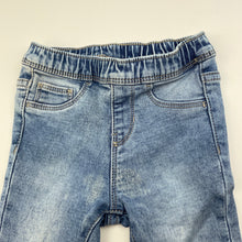 Load image into Gallery viewer, Girls Target, blue stretch denim leggings / jeggings, elasticated, FUC, size 0,  