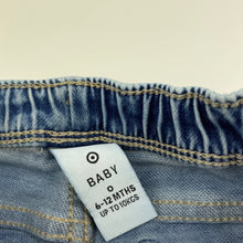 Load image into Gallery viewer, Girls Target, blue stretch denim leggings / jeggings, elasticated, FUC, size 0,  