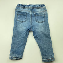 Load image into Gallery viewer, Girls Target, blue stretch denim leggings / jeggings, elasticated, FUC, size 0,  