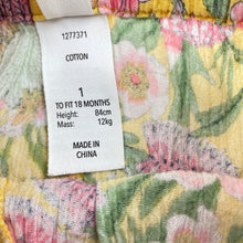 Load image into Gallery viewer, Girls Dymples, lightweight floral cotton shorts, elasticated, GUC, size 1,  