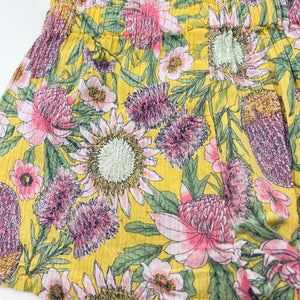 Girls Dymples, lightweight floral cotton shorts, elasticated, GUC, size 1,  