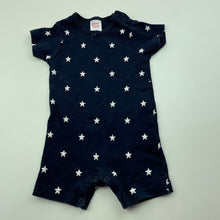 Load image into Gallery viewer, unisex Ollie's Place, navy cotton romper, stars, GUC, size 00,  