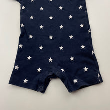 Load image into Gallery viewer, unisex Ollie's Place, navy cotton romper, stars, GUC, size 00,  