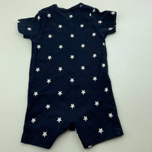 Load image into Gallery viewer, unisex Ollie's Place, navy cotton romper, stars, GUC, size 00,  