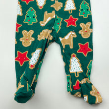 Load image into Gallery viewer, unisex Dymples, cotton Christmas zip coverall / romper, NEW, size 000,  