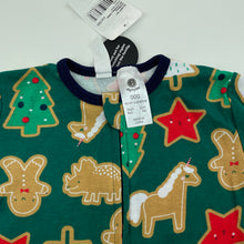 Load image into Gallery viewer, unisex Dymples, cotton Christmas zip coverall / romper, NEW, size 000,  