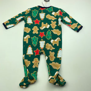 unisex Dymples, cotton Christmas zip coverall / romper, NEW, size 000,  