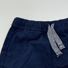 Load image into Gallery viewer, Boys Dymples, navy stretch cotton shorts, elasticated, EUC, size 1,  