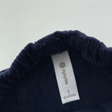 Load image into Gallery viewer, Boys Dymples, navy stretch cotton shorts, elasticated, EUC, size 1,  