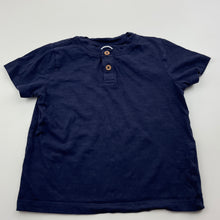 Load image into Gallery viewer, Boys KID, navy organic cotton t-shirt / top, GUC, size 1,  