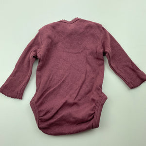 Girls Anko, pointelle cotton bodysuit / romper, GUC, size 0000,  