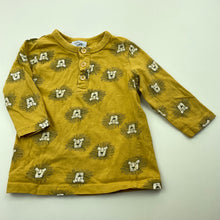 Load image into Gallery viewer, Boys Baby Berry, cotton long sleeve henley top, lions, FUC, size 0,  