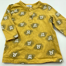 Load image into Gallery viewer, Boys Baby Berry, cotton long sleeve henley top, lions, FUC, size 0,  